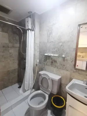 a bathroom with a toilet and a sink and a shower at passion makati in Manila