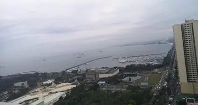 a view of a large body of water with boats in it at The SPARKLE Comfortable living by Awsom Phil in Manila