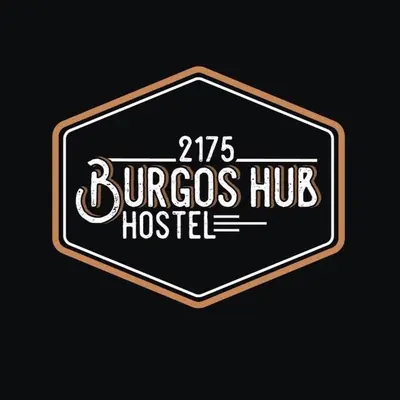a sign that reads burgers hoghurst with a hamburgurg hoghurst at Burgos Hub Hostel in Manila