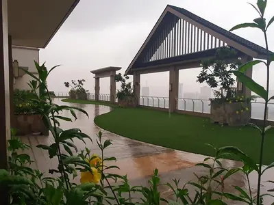 a rain soaked house with a gazebo at mandaluyong 2 br condo for rent in Manila
