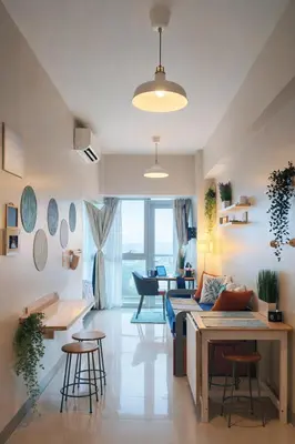 a living room with a couch and a table at 20F Modern Cozy BGC Suite across 2 Major Malls with Washer FREE Parking in Manila