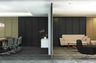 a room with a couch and chairs and a table at Luxe 1BR w/ Balcony @ Uptown Parksuites in Manila