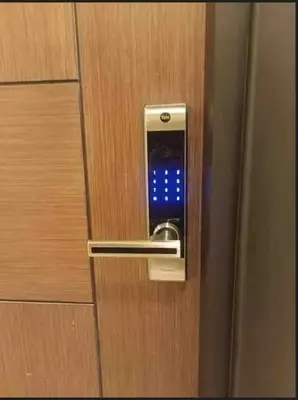 a door with a cell phone sticking out of it at BGC, Luxe McKinley Condo at Venice Residences, Free Parking and WiFi in Manila