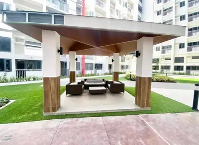 a gazebo in the middle of a building at 2BR SMDC Bloom Residences Near NAIA Wi-fi +Netflix in Manila