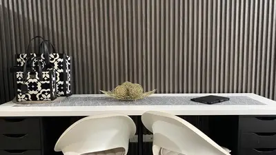 a table with two white chairs in a room at Condo Suite/Apartment Pasay SM MOA - Stay Cozy & Boujee in Manila