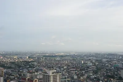 an aerial view of a city with buildings at The Beacon Makati by mvmtransient in Manila