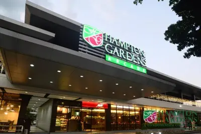 a shopping center with a sign that reads watermelon carrage at Stylish 2BR w/ Free Pool Access and Parking LG03 in Manila