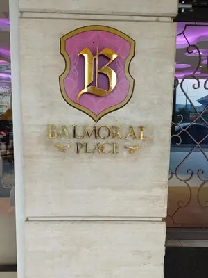 a sign for the banquet place on a building at Monarch Parksuites - Balmoral Place (near NAIA, MOA, MOA Arena, DFA) in Manila