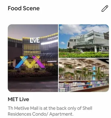 a collage of three pictures of a food store at Shell Family Suites Ocean & MOA view in Manila