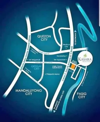 a drawing of a map of a city at Kasara Resort Condotel by Vhi in Manila