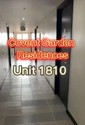 a sign that reads consent gardenresbestos in a hallway at Relaxing Haven at Covent Garden in Manila