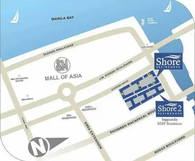 a map of the mall of asia at NAIA AIRPORT MOA 1278 DYNASTEL SHORE Staycation in Manila