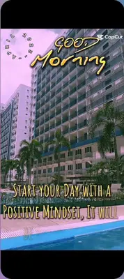 a sign that reads start your day with a positive mindset at MOA Condo by Ashti in Manila