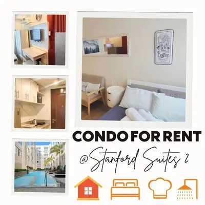 a collage of photos of a hotel room and a apartment at Condo in Silang near Nuvali - Dy's Haven Suites in Silang