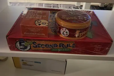 a box of chocolate peanutrine sitting on a shelf at Homey 2br apartment in Makati in Manila