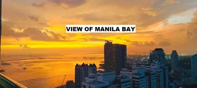 a view of a city with the words view of miami bay at Birch Tower a2 Front of Robinson Mall in Manila