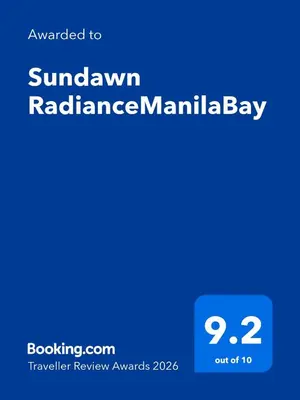 a screenshot of a cell phone with the words sunburn radiance manilla at Sundawn RadianceManilaBay in Manila