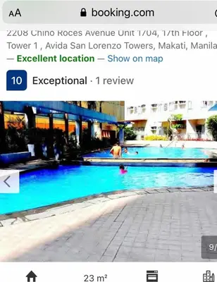 a picture of a swimming pool with people in it at Avida Tower San Lorenzo in Manila