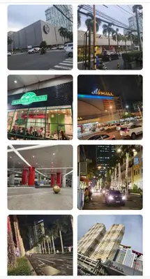 a collage of photos of a city with buildings at DG CONDOTEL @MANHATTAN PLAZA T2 STUDIO WITH BALCONY , 50 INCH TV AND UNLI WIFI @Araneta Cubao Quezon City Philippines in Manila