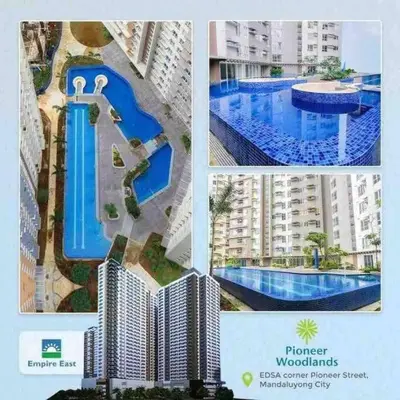 a collage of pictures of a building and a swimming pool at Condo in Metro Manila V PAD in Manila