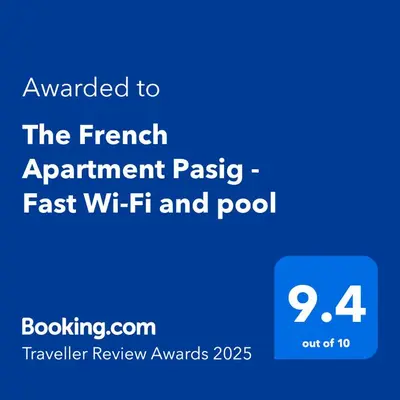 a screenshot of the french appointment packing fast wf fi andpod at The French Apartment Pasig - Fast Wi-Fi and pool in Manila