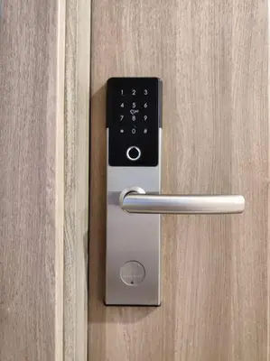 a close up of a door with a handle at CitiBay View Staycation in Manila