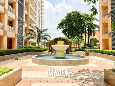 a fountain in the middle of a courtyard at Luxury BGC Condo, Venice Grand Canal #vlrtc5h in Manila