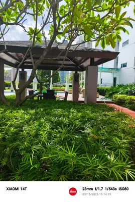 a picnic shelter in a park with green grass at Condo UNIT-SM JAZZ RESIDENCES in Manila