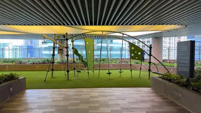 a playground in the middle of a building at GemstoneBR II@SMDC Air Residences in Manila