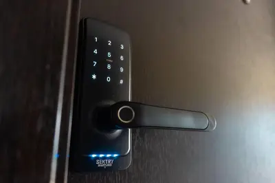 a close up of a remote control on a door at Luxury Resort Condo in Pasig FastWifiPoolSmartLock in Manila