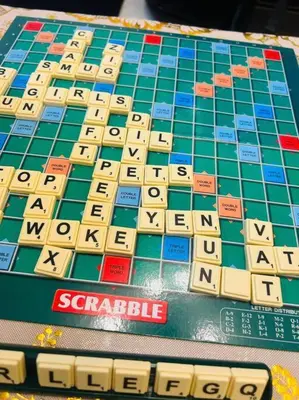 a scrabble game on top of a board at #46 Urban Deca Homes Ortigas in Manila