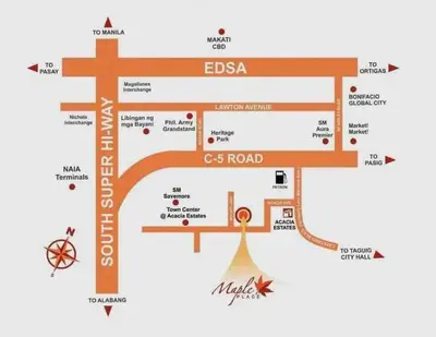 a map of the crosros road at 2BR Fully Air-Conditioned Staycation PLUS Free Parking in Manila