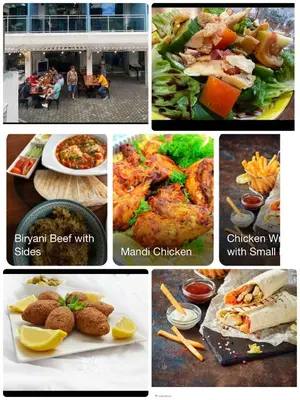 a collage of pictures of different types of food at Caroshiro Staycation Azure Uban Resort in Manila