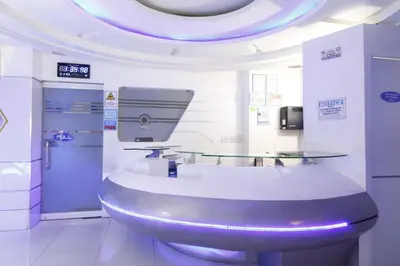 a bathroom with a sink and a glass counter at Astrotel Guadalupe in Manila
