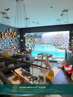 a rendering of a living room with a large window at Novotel Tower at Mandaluyong Rockwell View in Manila