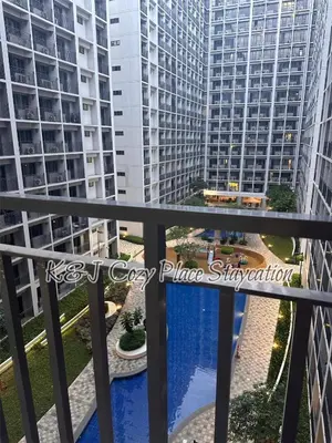 a view from the balcony of the apartment buildings at Jai Suite K&J Cozy Place Staycation in Manila