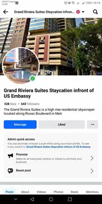 a screenshot of the grand river refugee services website at Grand Riviera suite Condotel Near SLEC in Manila
