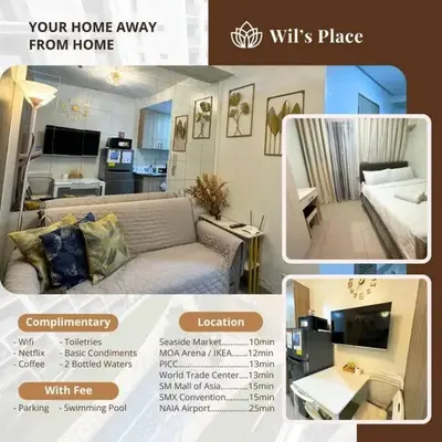 Cozy Shore Residence with balcony near Mall of Asia & airport