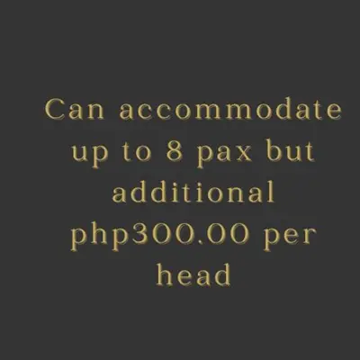 a sign that says can accomplished up to pay but additional phrop per at Gina Staycation The Atherton DMCI Parañaque in Manila