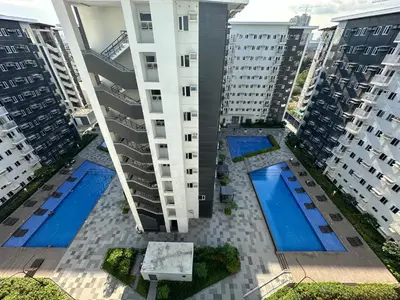 an overhead view of the courtyard of a apartment building at Apartment Condo Unit in Rizal in Manila