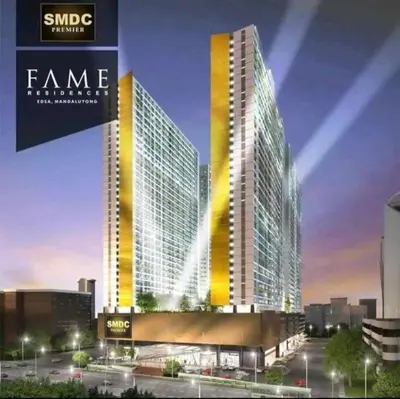 a rendering of a large building in a city at Fame Residences EDSA Shaw MRT Shangrila Megamall in Manila