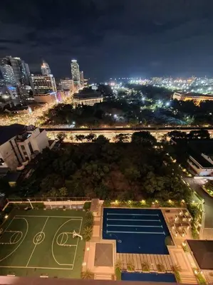 an aerial view of a tennis court at night at Torre de Manila Unit 1720 Taft Avenue Manila Unit 1720 in Manila