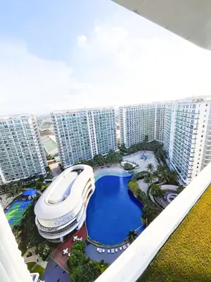 an aerial view of a resort with a swimming pool at Hope Stays in Manila
