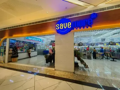a save money store in a shopping mall at 1BR Condotel with Balcony at FAME Residences #FM11 in Manila