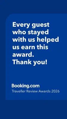 a blue picture with the words every guest who stayed with us helped us earn this at 1-Bedroom condo with pool across NAIA Terminal 3 in Manila