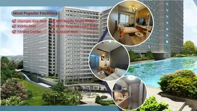 a collage of photos of a building at HabbsVille at Green 2 Residences by SMDC Dasmarinas Cavite in Dasmariñas