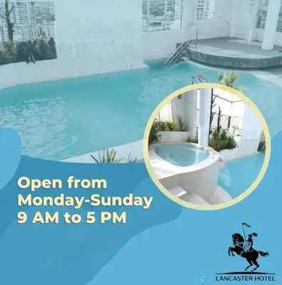 an open from monday sunday sunday to swimming pool at Cozy Private Hotel Suite with Bath Tub and Free Pool Access in Manila