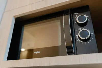 a close up of a toaster oven at Hotel-Like Staycation1 MOA Pasay in Manila