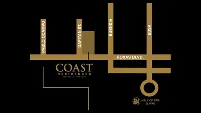 a poster for a coast rerelease with a pair of scissors at Condo in Pasay near MOA PICC World Trade Center in Manila
