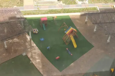 an overhead view of a playground in a park at Monteluce Condominium Apartment in Silang